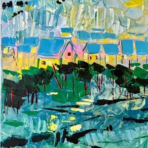 Mt Villa by DANIEL NIE. Canvas Art 16x 20 original. Google the artist name